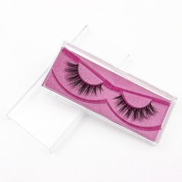 1 paren faux zijden vacht volledige strip wimper 100% echte mink multilayer valse wimperbudentjes