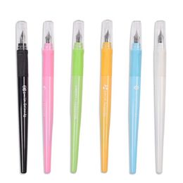 15 PC Mix Kleur Modieuze Vulpen Snoep Kleuren Caneta Tinteiro Hervulbare Inkt Pen 0.5mm NIB Stylo Plume voor studentenbenodigdheden