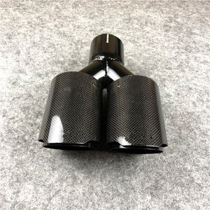 1 PZ Completamente in fibra di carbonio + Silenziatore di scarico in acciaio inossidabile nero lucido Tubi Auto Universal Akrapovic Car dual tips