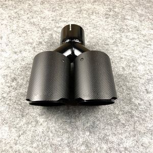 1 PCS Glanzend Zwart Roestvrij Staal Akrapovic Uitlaat Dual Muffler Tips Auto Universele Dubbele Auto Uitlaatpijpen