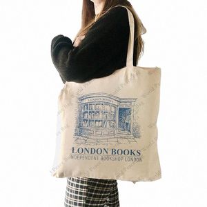 1 Pc Ld Book Independent Book Shop Ld Modèle Sac fourre-tout Sac à bandoulière en toile pour les voyages quotidiens Sac de magasin pour femmes Z0Tm #