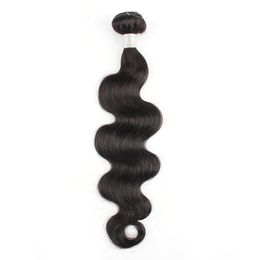 1 pc/lot Remy indio paquetes de cabello humano 90 g/pc color natural doble trama cuerpo onda extensión del pelo