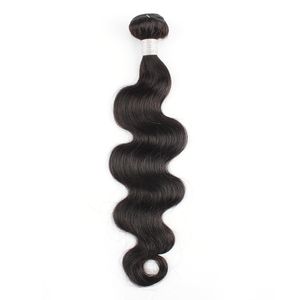 1 PC/Lot Remy Indian Human Hair Bundels 90G/PC Natuurlijke kleur Dubbele inslag Bodygolf Haarverlenging