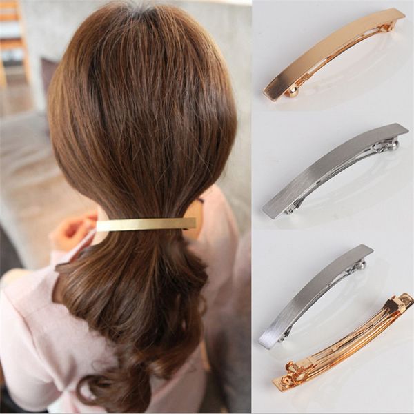 1 PC clips de metal tira larga de las horquillas de pelo de las mujeres Barrette horquillas del pelo niñas Hairgrip Accesorios tocado caliente de la venta