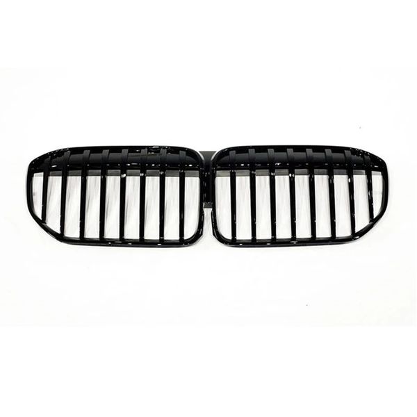 1 PC New Car Styling Hood Rejilla de riñón para BMW 7 Series G12 MP Style Glossy Black Mesh Grill 1 Slat Line ABS Front Air Intake Grille 20 15-in