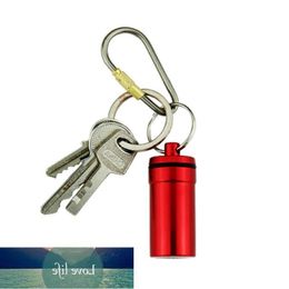 1 Pc Outdoor Survival Pocket Aluminium Mini Waterdichte Pillendoosje Case Flessenhouder Container Sleutelhanger Geneeskunde Nieuwe Fabrieksprijs Kixf