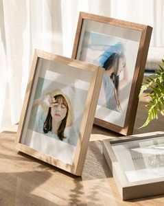 1 PC Vliegtuig Holle Po Frame Verbreed Natuurlijke Verse Baby Slaapkamer Desktop Fotolijst Eenvoudige Moderne Decoratie Po Frames8115082