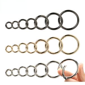 1 pc rond Carabiner Paracord Clip Buckle Outdoor Parachute Keychain Lonyard Metal O Ring Spring Snap Hook Connecteur Craft DIY