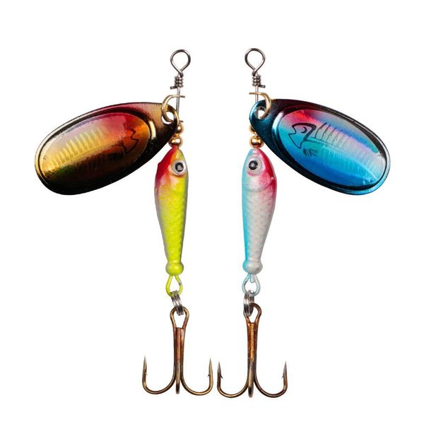 1 pieza de cebo Spinner de pesca de lentejuelas 9,1g cuchara señuelo cebos de Metal anzuelo triple pez Artificial Wobbler alimentador carpa Spinnerbait