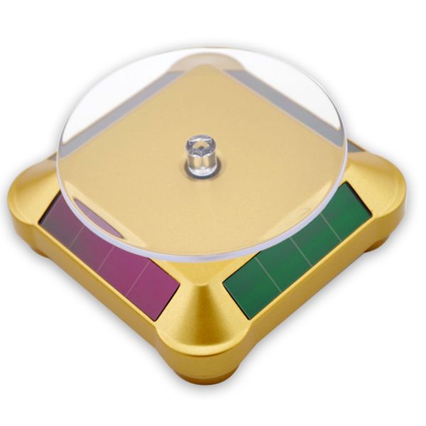 1 PC solaire 360 plateau tournant vitrine bijoux montre anneau présentoir bijoux accessoires 1337y