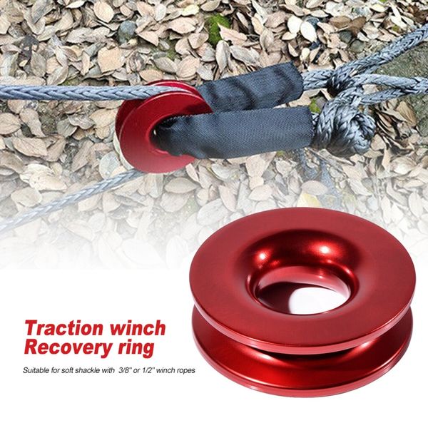 1 PC Trailer Tow Rope Rope Backle Winch Recuperación Anillo de recuperación sintético String Rope Snatch-Ring Respuesta de ruptura 41,000lbs