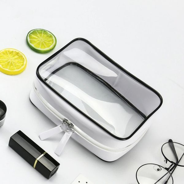 1 PC Bag transparente Cosmética Organizador de viajes de PVC Bag Capper Clear Women Impermevas Magnia de maquillaje Dropps