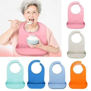 1 Pc Waterdichte Volwassen Maaltijd Anti-olie Siliconen Bib Protector Handicap Hulp Schort Senior Citizen Aid Schorten