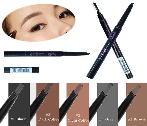 1 Pc imperméable à l'eau longue durée Triangle maquillage naturel crayon à sourcils Eye Brow Liner avec brosse outils de maquillage 5 couleurs différentes 4776629