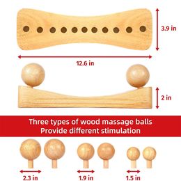 1 PC Instrument de massage de taille en bois, outil de libération de muscle psoas en bois, outil de masseur à point déclencheur, outils de massage de thérapie en bois à domicile