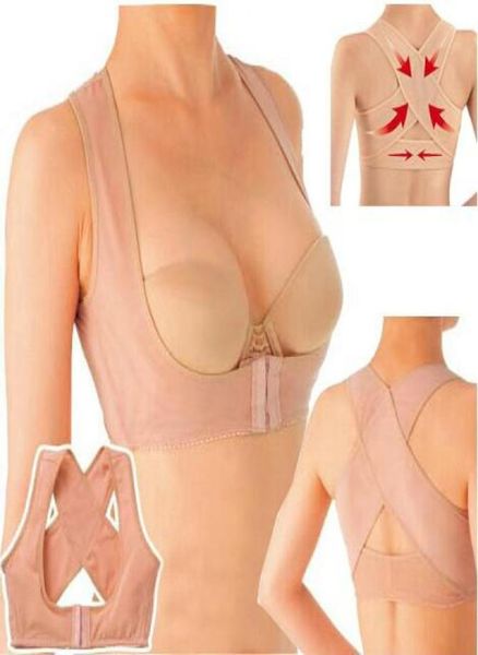 1 unidad de sujetador moldeador de cuerpo con forma de X, corsé sexy, corpiño moldeador de cuerpo, parte trasera regordeta, Push Up Breast9144605