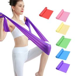 1 PC Yoga Pilates Stretch Resistance Band Exercice Fitness Band Training Elastic Exercice Fitness Rubber 150 cm Natural Rubber Gym FY6147 SS0217