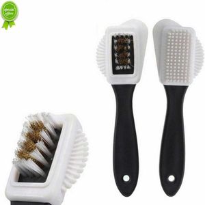 1 pièces 3 chaussures en cuir latérales nettoyage brosse à chaussures en plastique nettoyeur de chaussures pour daim botte de neige ménage outils de nettoyage accessoires