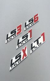 1 PCS 3D metalen LT1 LS1 LS3 LS6 LT9 LSX 57L 68L 74L V8 badge Side embleem achter Verplaatsing decoratie auto stickers Auto Styling2127964