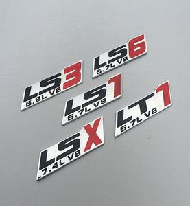 1 PCS 3D Metal LT1 LS1 LS3 LS6 LT9 LSX 57L 68L 74L V8 Badge Side Emblem Achter verplaatsing Decoratie Cars Stickers Auto Styling9696665