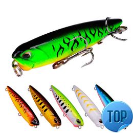 1 pièces 5.5g/6.5cm tête de serpent crayon leurres de pêche flottant Wobbler matériel de pêche artificiel dur appât manivelle appât Isca Pesca