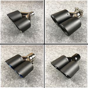 1 pcs akrapovic mat double aspiration d'échappement autocollant en fibre de carbone échappements d'échappement de tuyau de tuyau de tuyaux