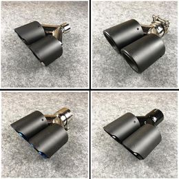 1 PCS Akrapovic Matte Dual Uitlaat Tip Sticker Koolstofvezel Universele Uitlaten Pijp Auto Uitlaat Tips Nozzles Tail3189