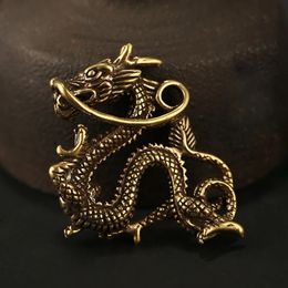 1 pcs animal feng shui décoration vintage en laiton dragon statue richesse prospérité;