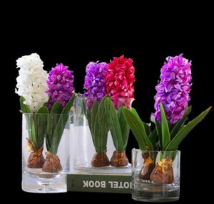 1 pc's kunstmatige bloem hyacint met bollen huistafel bonsai potten home tuin kantoor decoratie bruiloft kerstdecoratie4228955