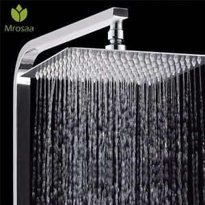 1 PCS Bad Douche Regenval sproeier 304 Roestvrij stalen vierkante ronde kop Hoge drukkamer Top Spray voor Y200321