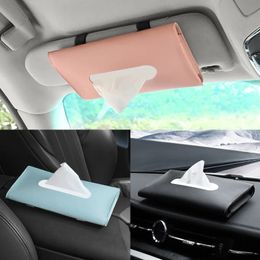 Caja de pañuelos para coche, juegos de toallas, parasol para coche, soporte para caja de pañuelos, decoración de almacenamiento Interior, 1 Uds.