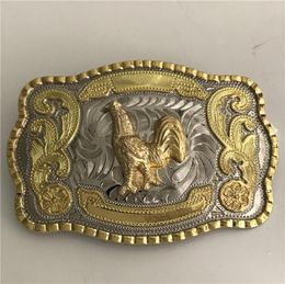 1 pc's koele zilveren gouden kip western cowboy riem gesp voor Hebillas cinturon5110326