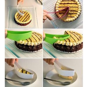 1 stks DIY Nieuwe Praktische Roestvrij Cake Pie Slicer Cutters Cookie Fondant Dessert Gereedschap Keuken Gadget Een stuk Snijden Knife1264i