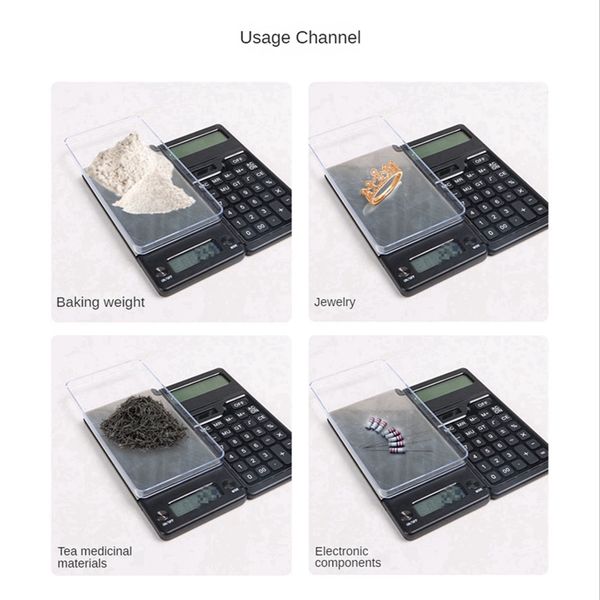 1 PCS Échelle électronique Calculatrice 6In1 Échelle de calculatrice numérique pour l'échelle à l'échelle Gold Perle