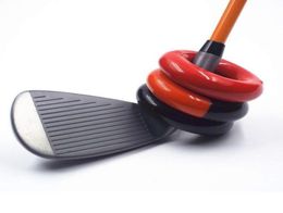 1 pcs Golfen Gewogen Oefening Metaal Rond Gewicht Power Swing Ring voor Golfclubs Opwarmen Golf Trainingshulpmiddel Zwart Rood1625882