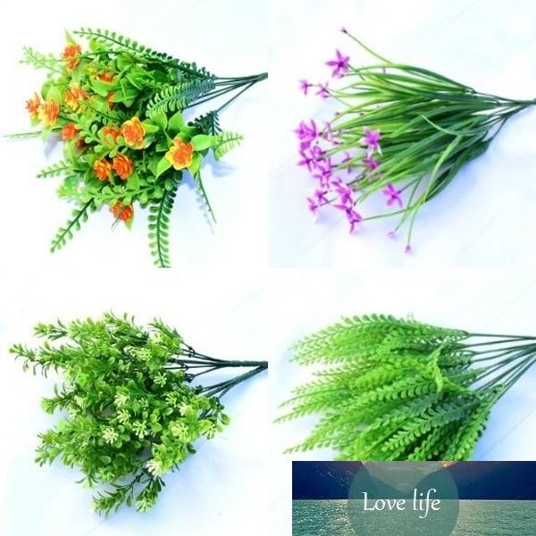 Plantes d'herbe verte 1 pièce, fleur artificielle, Simulation de fleur, décoration de fête de mariage, bricolage, Articles d'ameublement de bureau pour fête à domicile