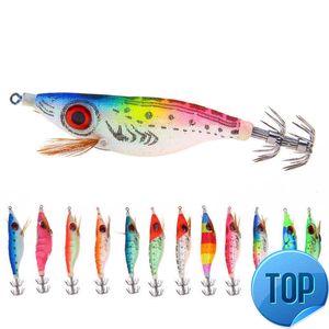 1 pc's hard aas lichtgevende inktvis jig zee vissen lokmiddel 9,2 g 10 cm octopus garnalen inktvis inktvis rig