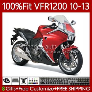 Cuerpo OEM para HONDA Crosstourer VFR1200F VFR 1200 RR CC F 10-13 76No.85 VFR1200X VFR-1200 VFR1200 10 11 12 13 VFR1200RR 2010 2011 2012 2013 Carenado de inyección rojo brillante