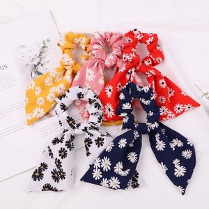 1 PCS Lovely Cartoon Little Daisy Pattern Bohemia Women Streamers Corda per capelli Fashion Print Fasce per capelli elastiche Regali di compleanno per ragazze