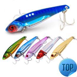 1 pièces métal VIB 7g-15g/5CM-6.8CM leurre de pêche Vibration cuillère Spinner leurre manivelle basse artificielle dur appât cigale VIB attirail