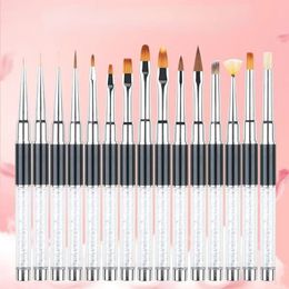 1 PCS Nail Art Design Brush Set Crystal Diamond Rod Ligne Slewing Drawing Pen Phototherapy UV Gel Painting Brushes Manucure Tool