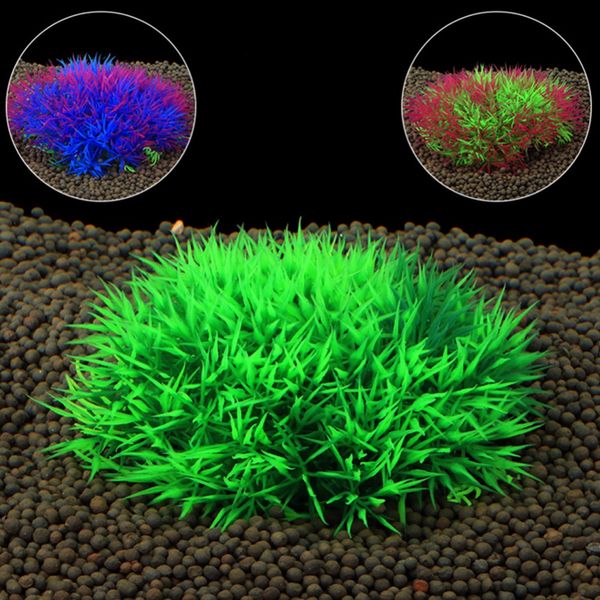 1 PCS Plastic Aquarium Plants 3 Plantas en color Accesorios de plantas de peces de maravilla artificial Aquario Decoración de adornos