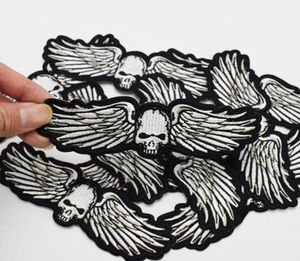 1 STKS Punk Wings Skull Badges Patches voor Motor Kleding Opstrijkbare Transfer Applique Patch voor Kledingstuk Jas DIY Naai op Borduren 2027472