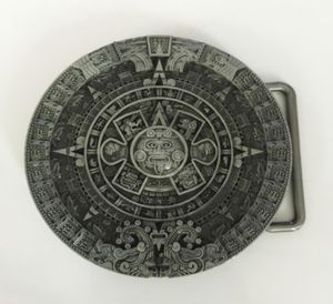 Boucle ronde de calendrier aztèque, 1 pièce, Hebillas Cinturon Men039s Western Cowboy, boucle de ceinture en métal adaptée à 4cm de large, 3278098