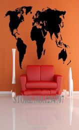 1 PCSHUGE 200x90 cm CCR1103 Grote Global World Map Atlas Vinyl Wall Art Decal Sticker7840833