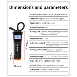 1 -stuk auto alarmgasdetector lektester voor methaangas, aardgas, vloeibaar petroleumgas, brandbare gas US -plug