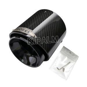 1 stuk Zwart Glanzend Koolstofvezel Uitlaat Tip Uitlaat Tips voor Mini Cooper R55 R56 R57 R58 R59 R60 R61 f54 F55 F56 F57 F60275s