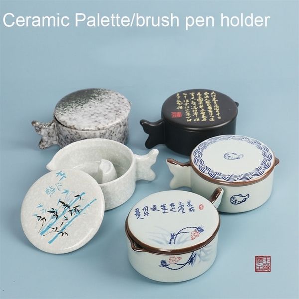 1 pièce, Encre En Céramique Plat De Peinture Calligraphie Chinoise Peinture Chinoise Art Fournitures Scolaires 201226