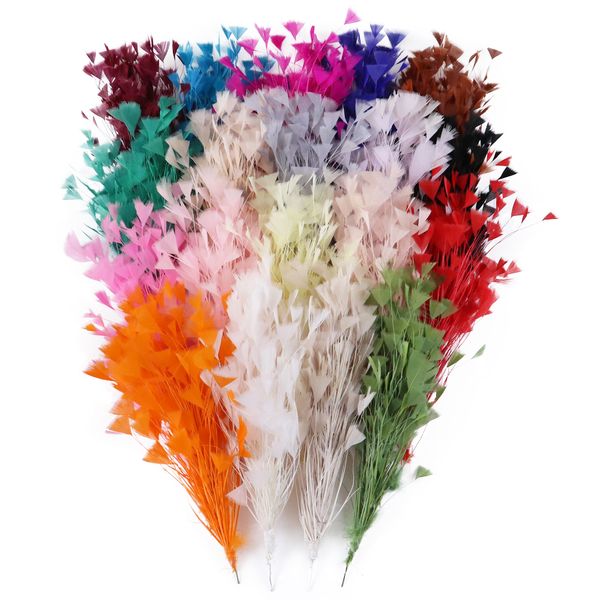 1 pièce artisanat fleur de plumes naturelles de dinde naturelle Plumes Triangle de déchirure 30 cm peut se plier pour les bijoux de bouquet de la mariée à caner la mariée