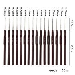 1 pièce Crochet Hook Méxage de 0,5 mm-2,7 mm de petite taille en tricot à tricot à tricot pour les poupées en dentelle outils de bricolage 16 tailles crochets